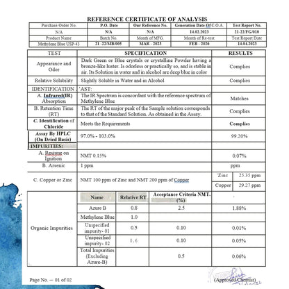 Melyos™ - Purest USP Grade - Methylene Blue